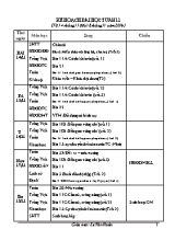 Kế hoạch bài học tuần 11 lớp 4 - Năm học 2016-2017 - Lê Văn Hoàn